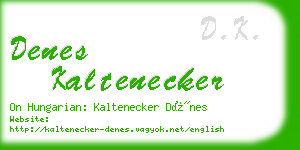 denes kaltenecker business card